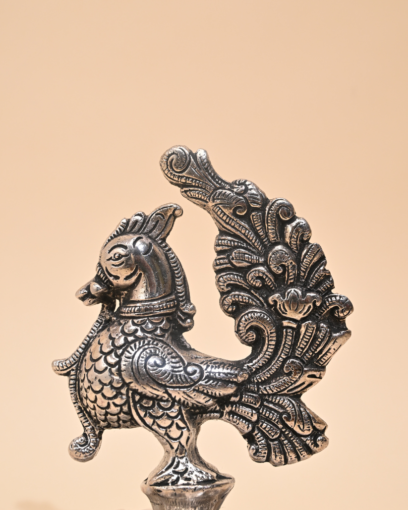 Peacock Diya – Elegant Traditional Oil Lamp for Pooja & Home Decor