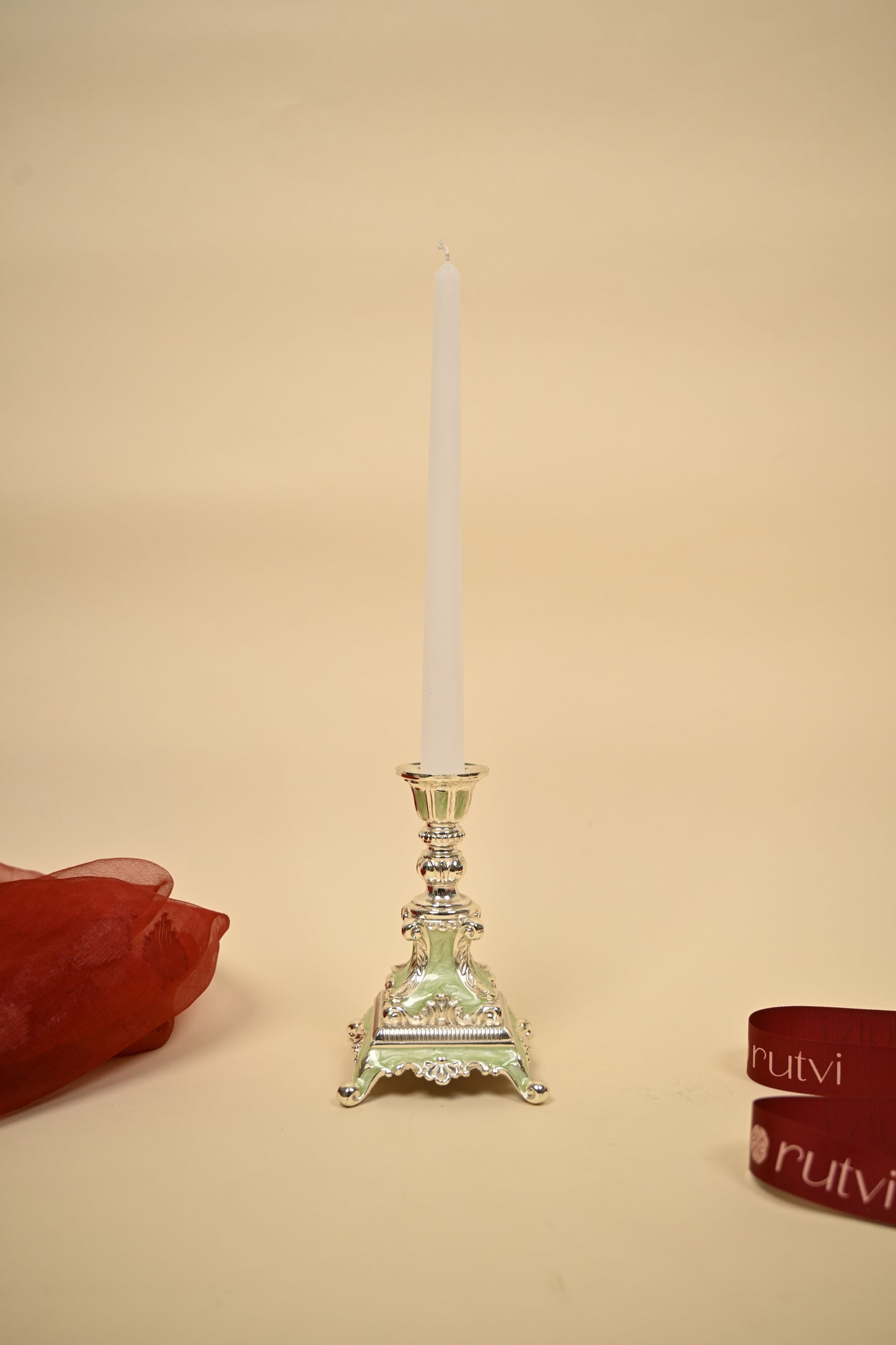 Handcrafted German Silver Candle Holder – Classic Decor for Festive & Home Lighting