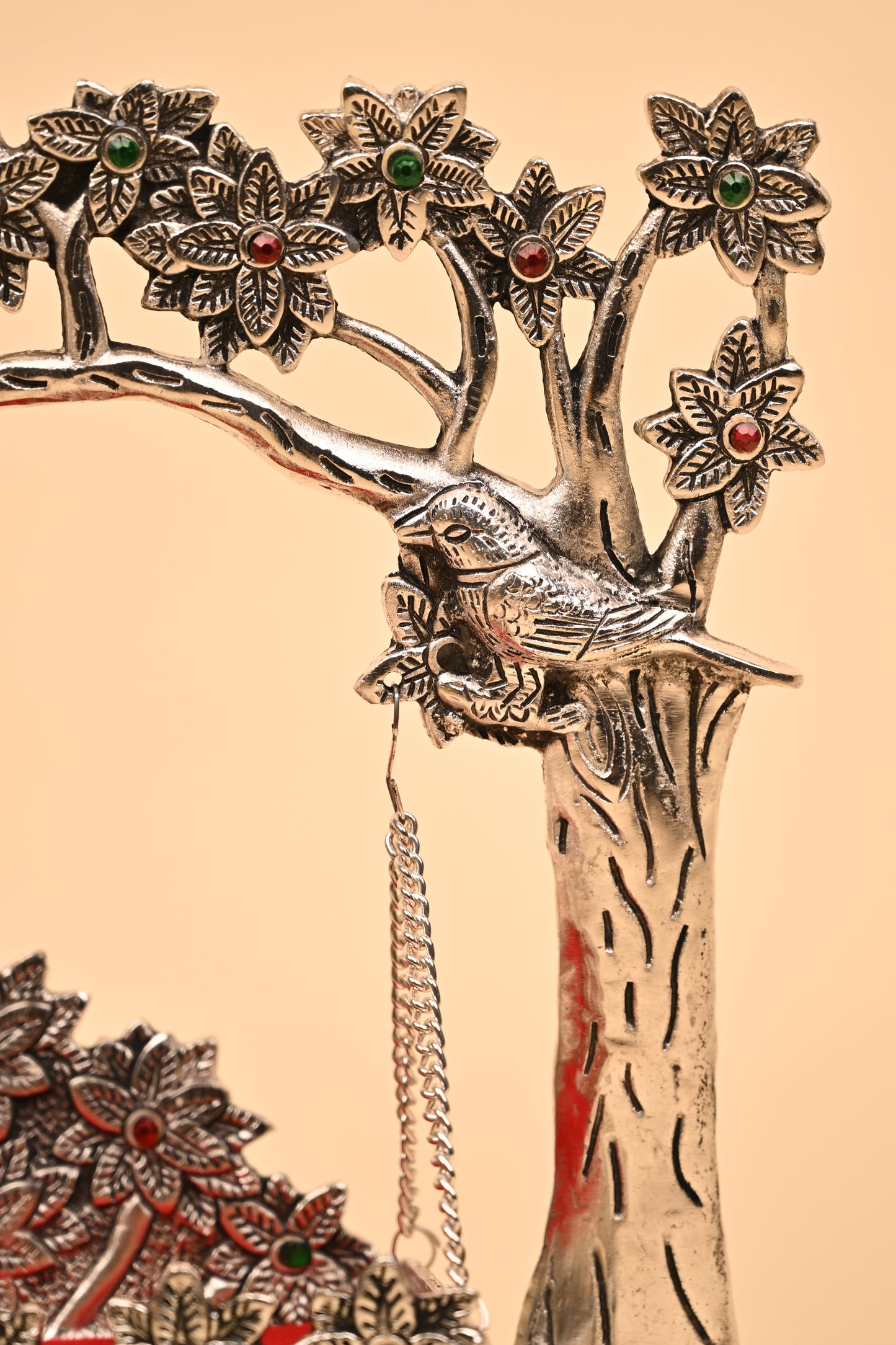 German Silver Bird Jula – Traditional Decorative Swing Showpiece