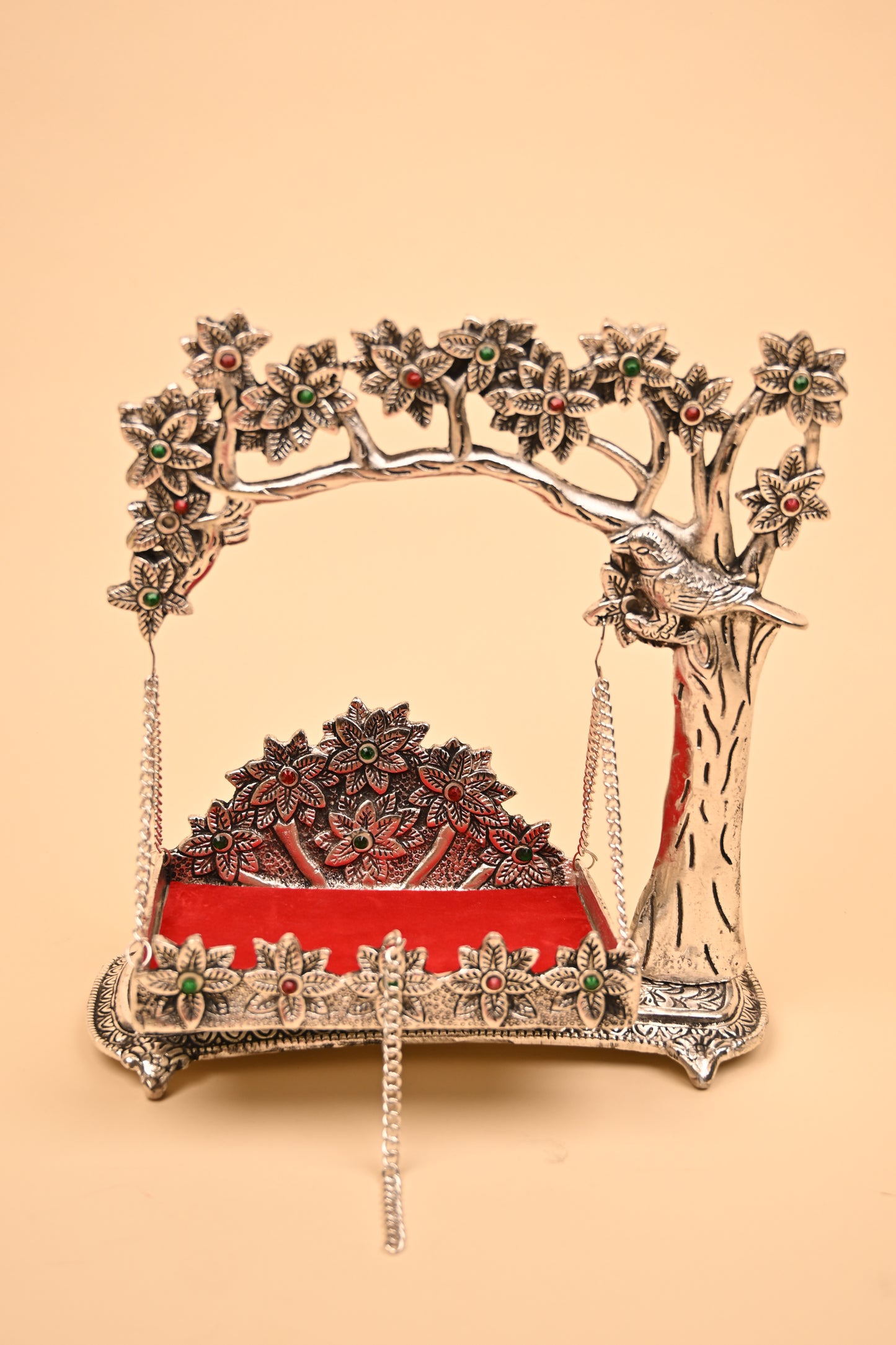 German Silver Bird Jula – Traditional Decorative Swing Showpiece
