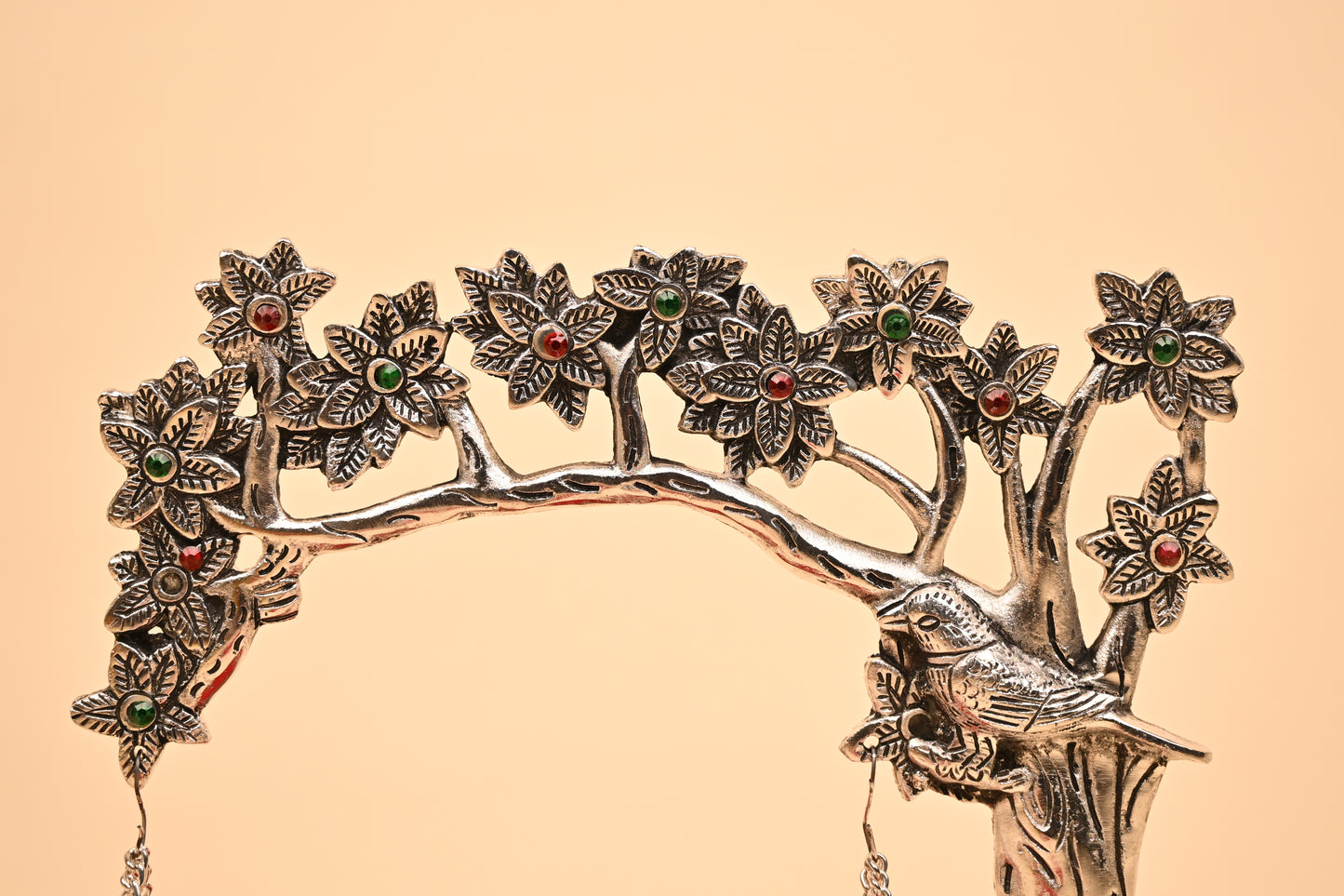 German Silver Bird Jula – Traditional Decorative Swing Showpiece