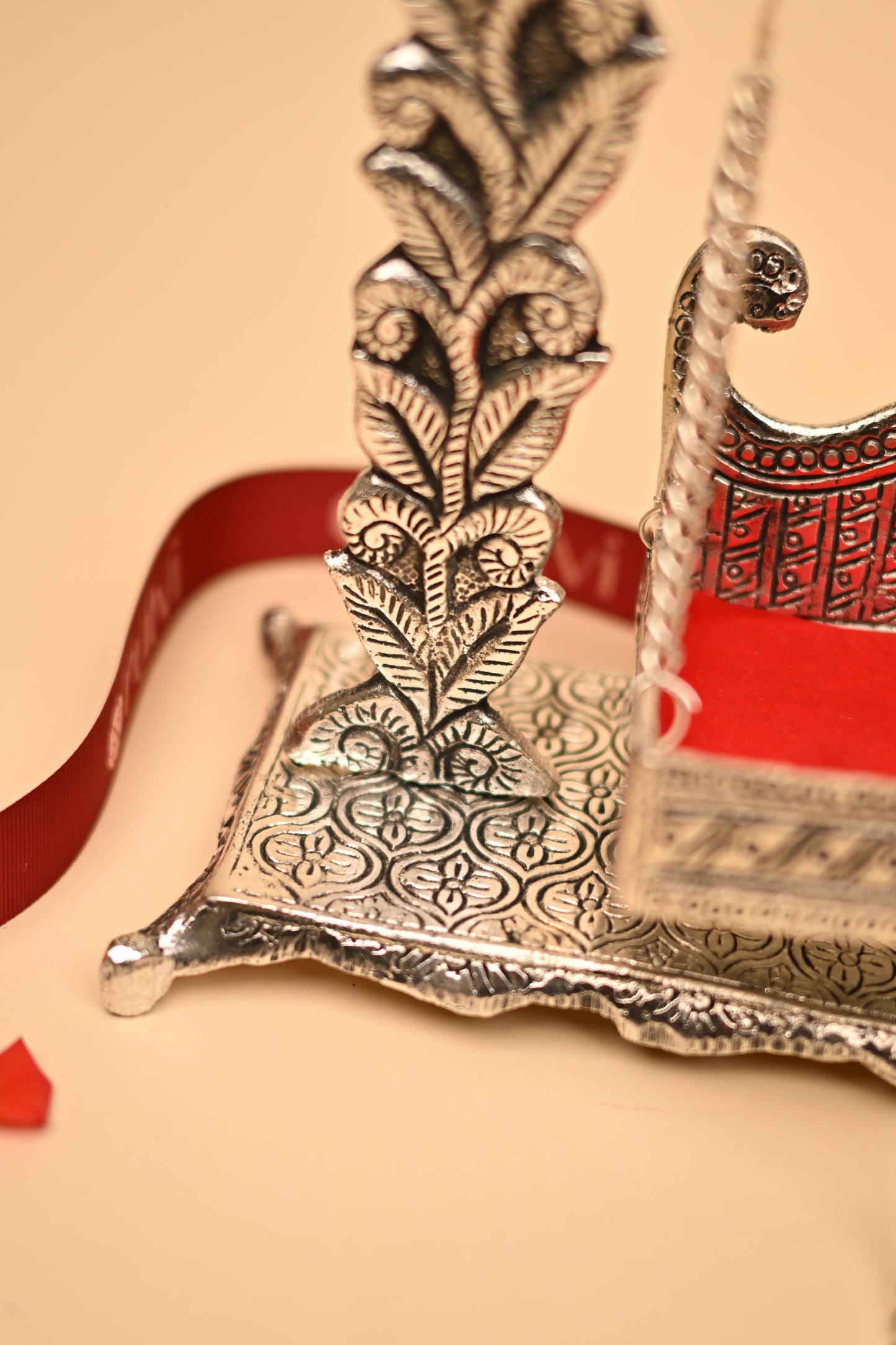 German Silver Peacock Jula – Traditional Handcrafted Swing Showpiece