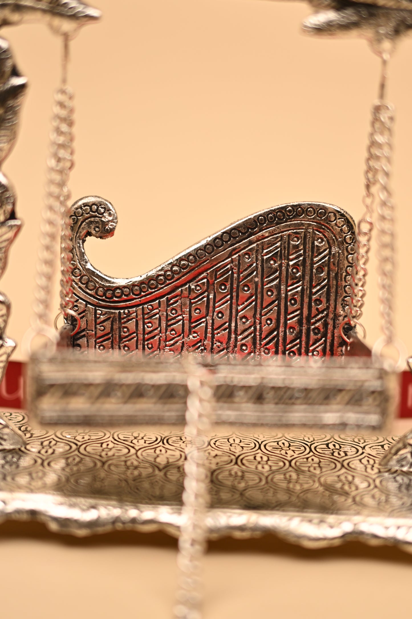 German Silver Peacock Jula – Traditional Handcrafted Swing Showpiece