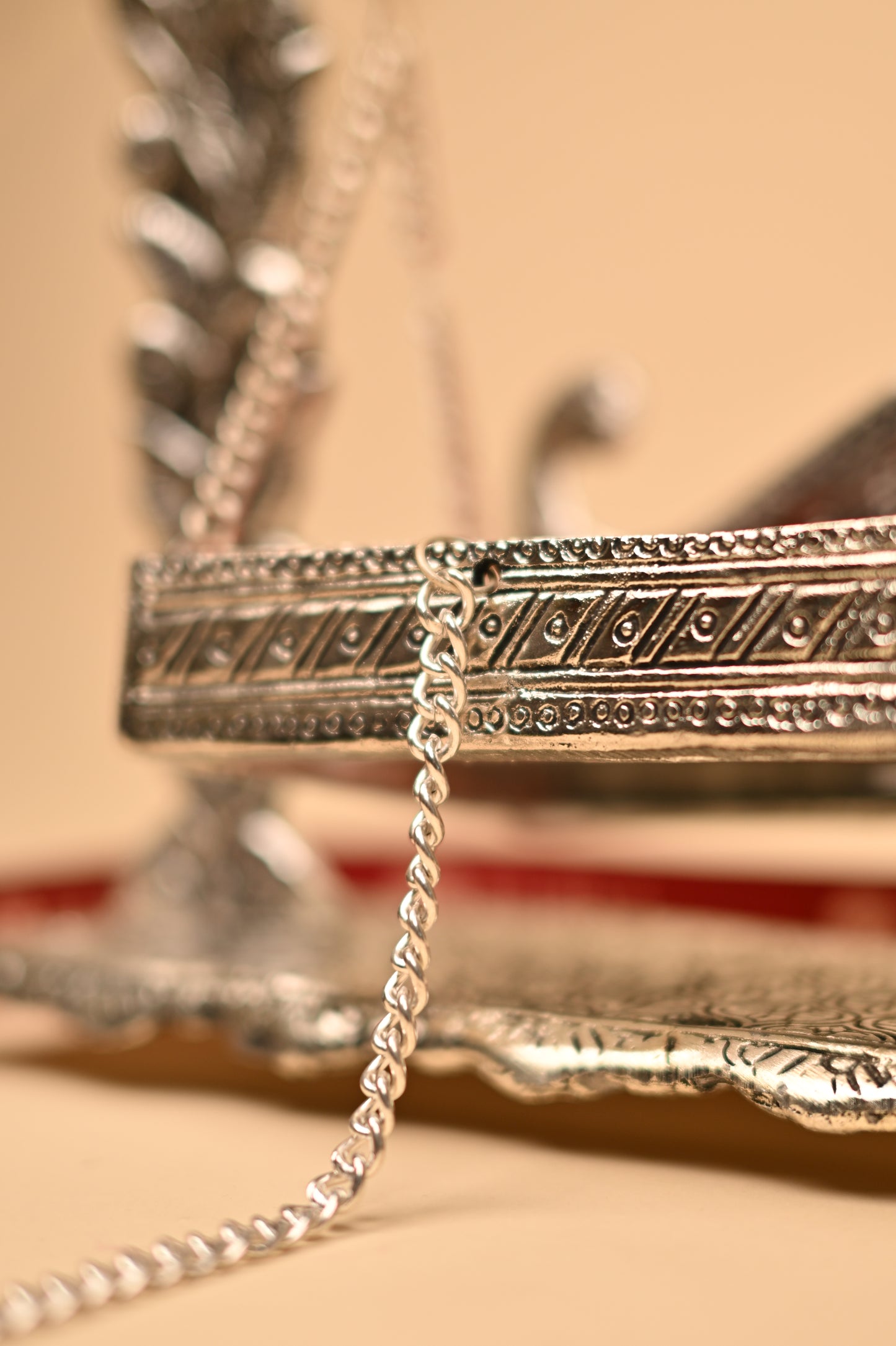 German Silver Peacock Jula – Traditional Handcrafted Swing Showpiece