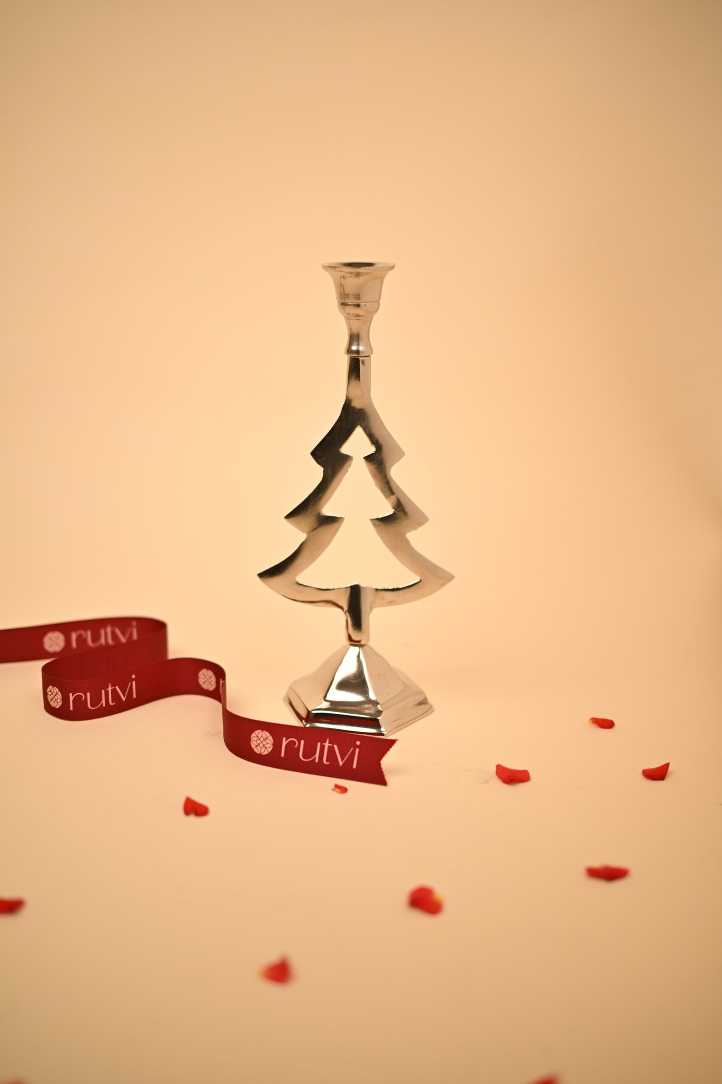 German Silver Christmas Candle Stand – Handcrafted Festive Home Décor