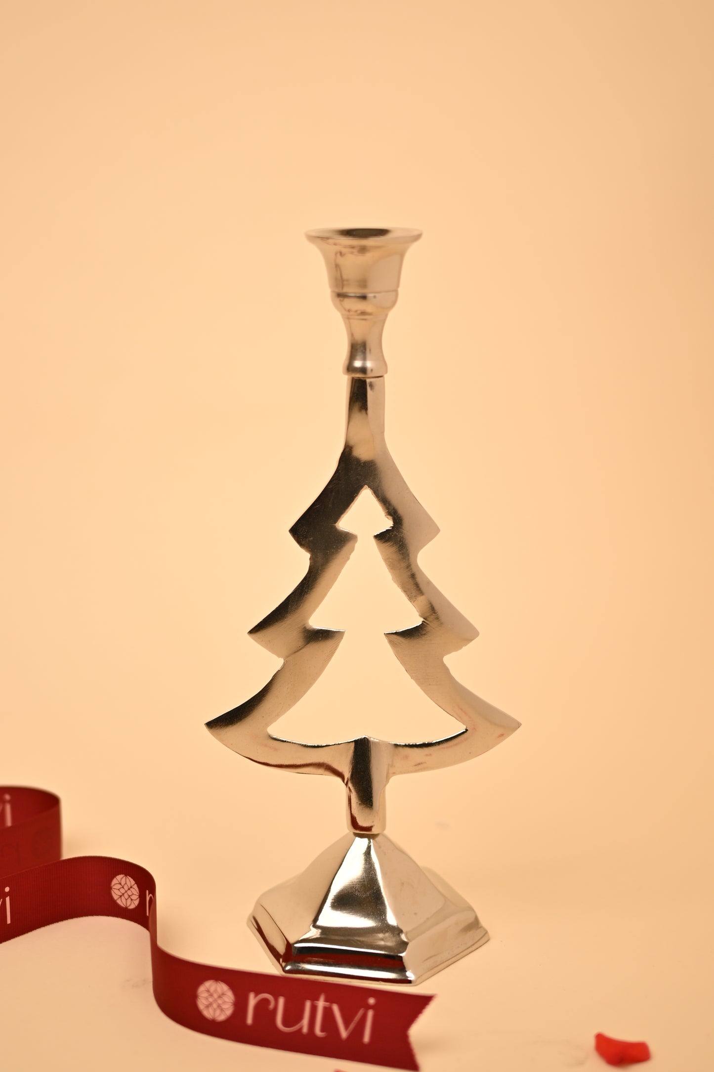 German Silver Christmas Candle Stand – Handcrafted Festive Home Décor