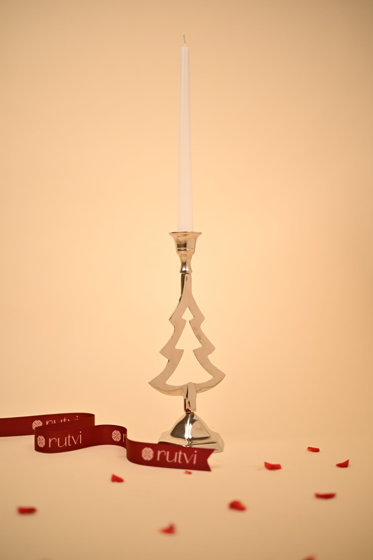 German Silver Christmas Candle Stand – Handcrafted Festive Home Décor