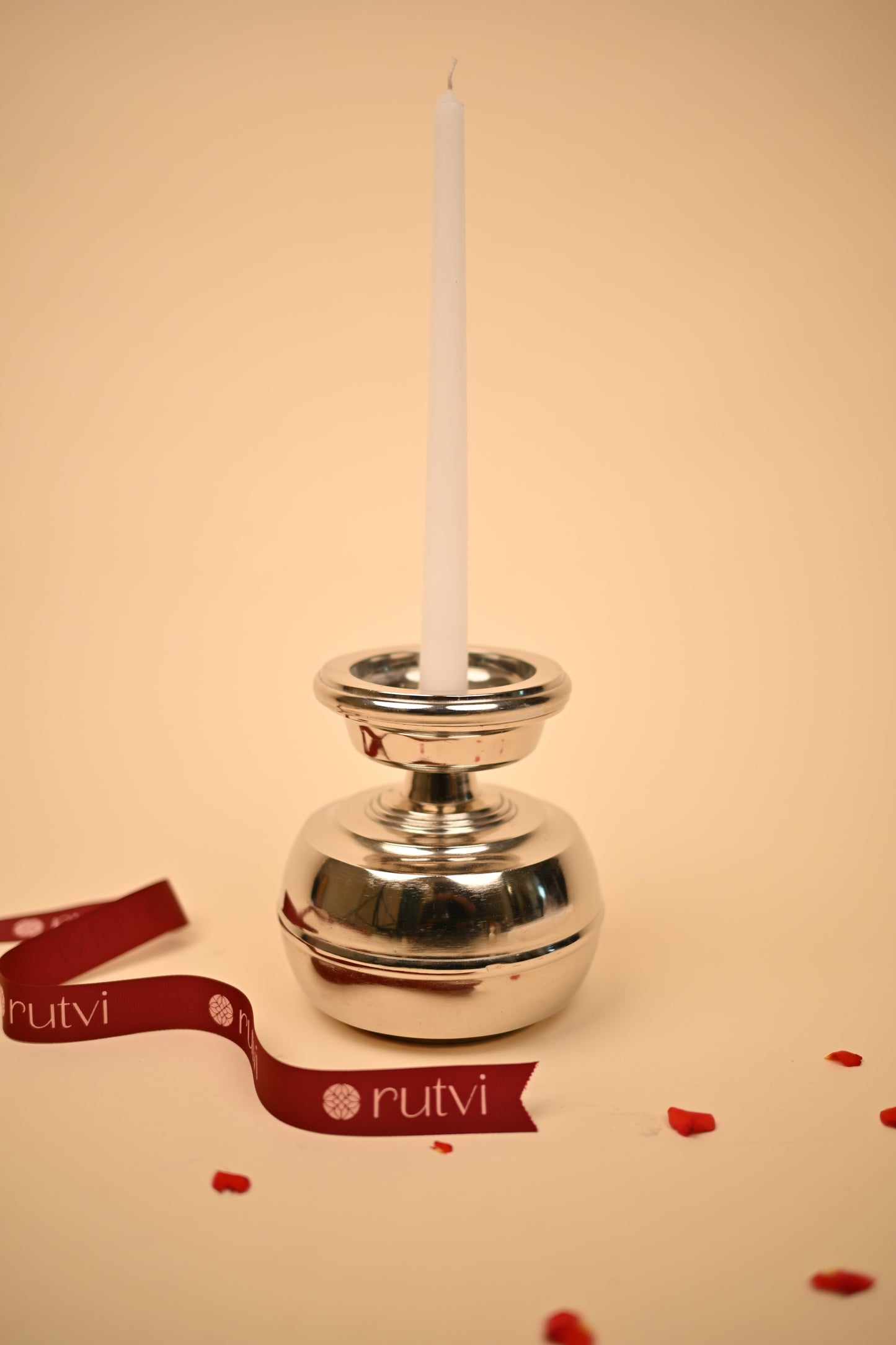 German Silver Flower Vase Candle Stand Set – Handcrafted Decorative Candle Holders (Big & Small)
