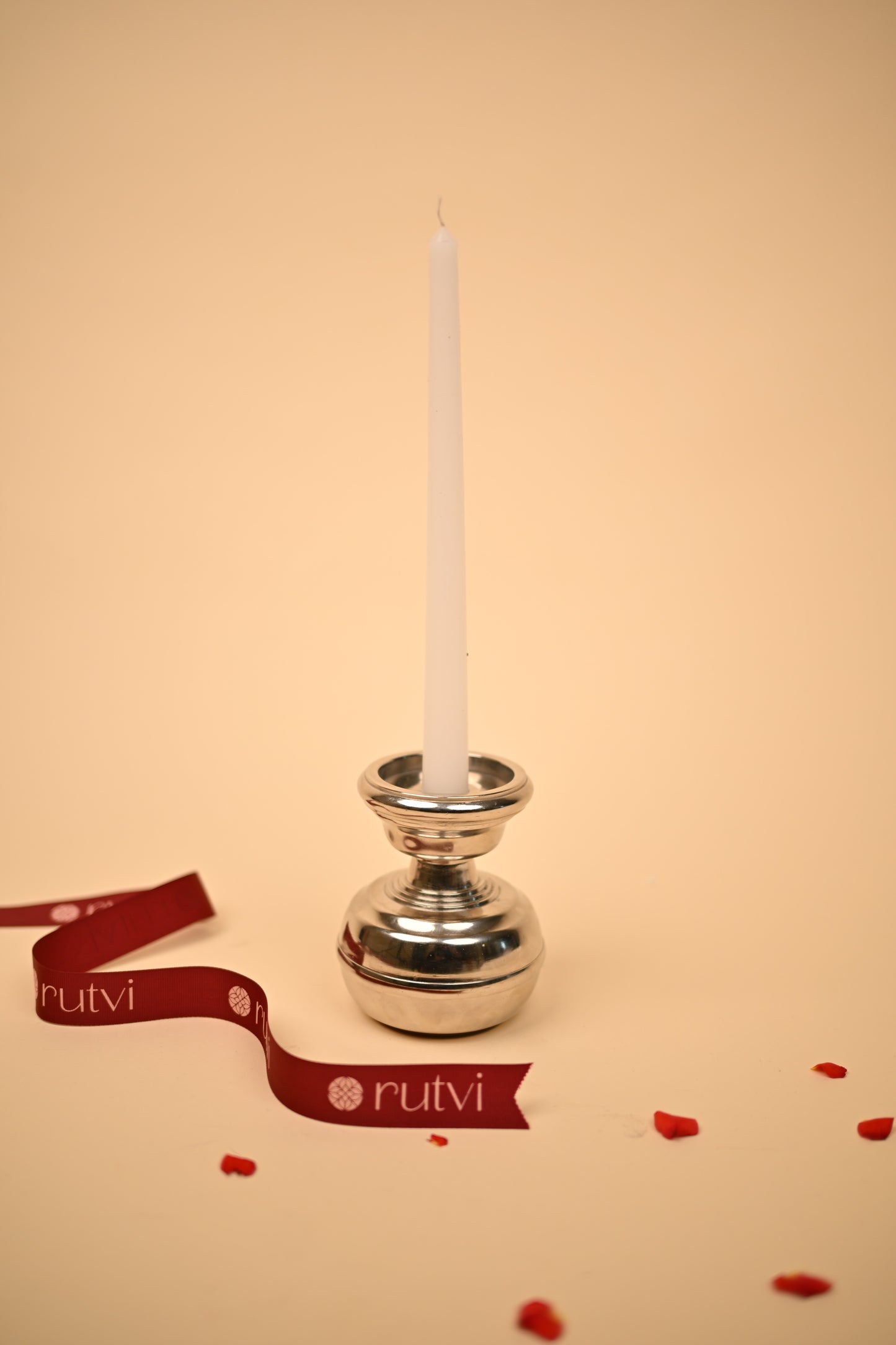 German Silver Flower Vase Candle Stand Set – Handcrafted Decorative Candle Holders (Big & Small)