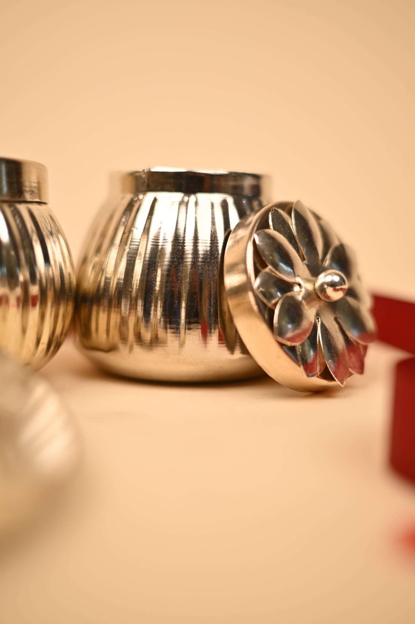 German Silver Storage Containers Set – Handcrafted Decorative & Functional Storage