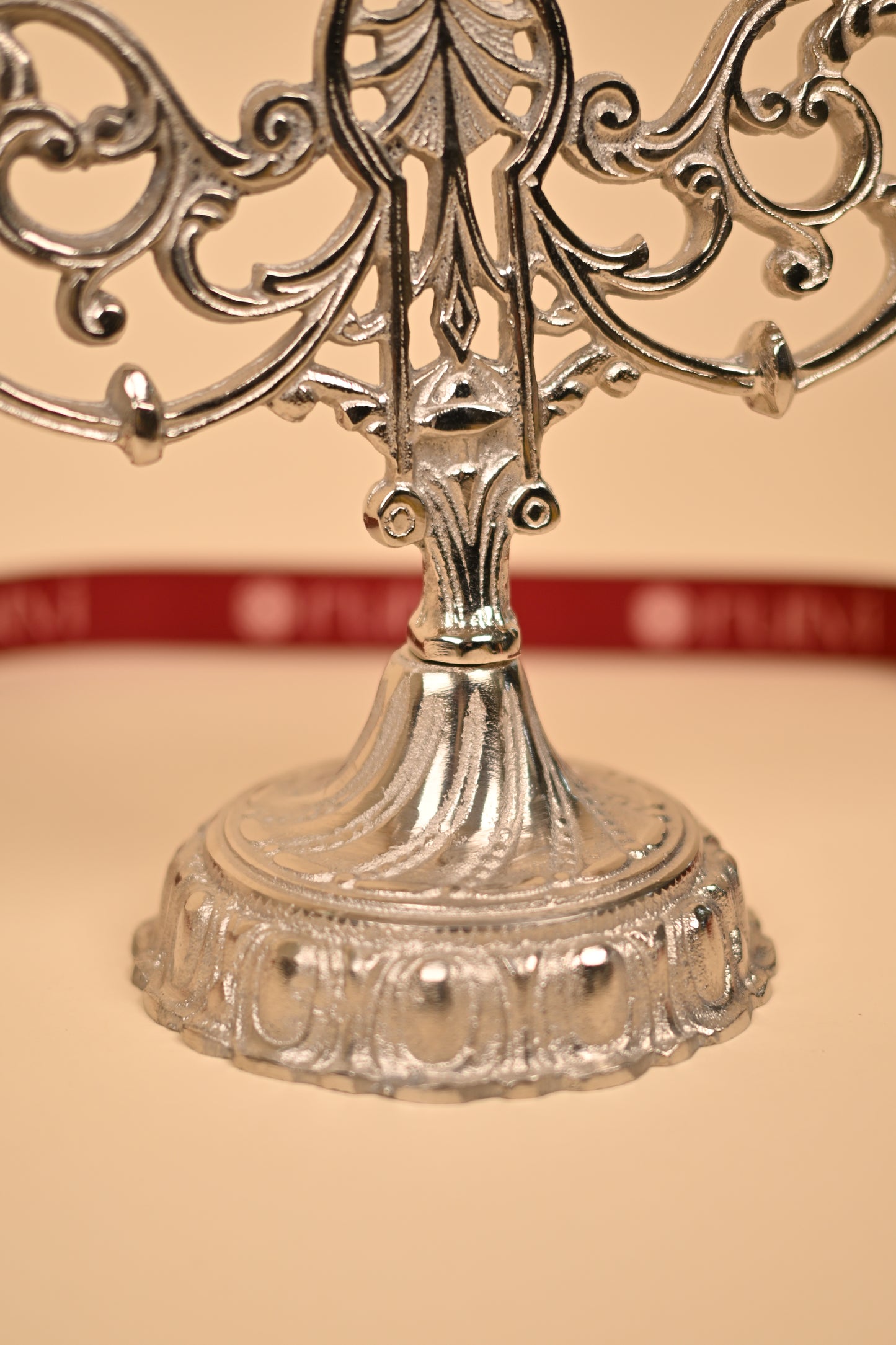German Silver 3-Slot Candle Holder – Handcrafted Multi Candle Stand for Festive Décor