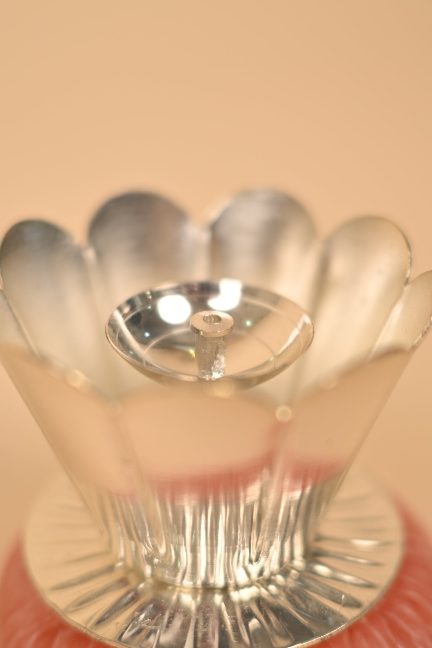 German Silver Diya with Resin Base – Handcrafted Festive & Pooja Essential