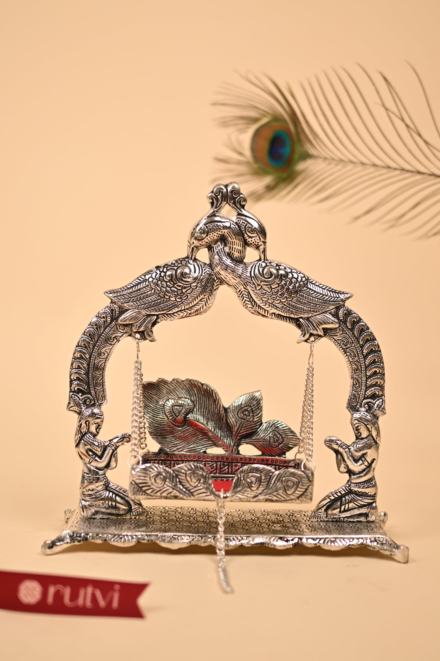German Silver Peacock Jula – Handcrafted Traditional Swing Showpiece