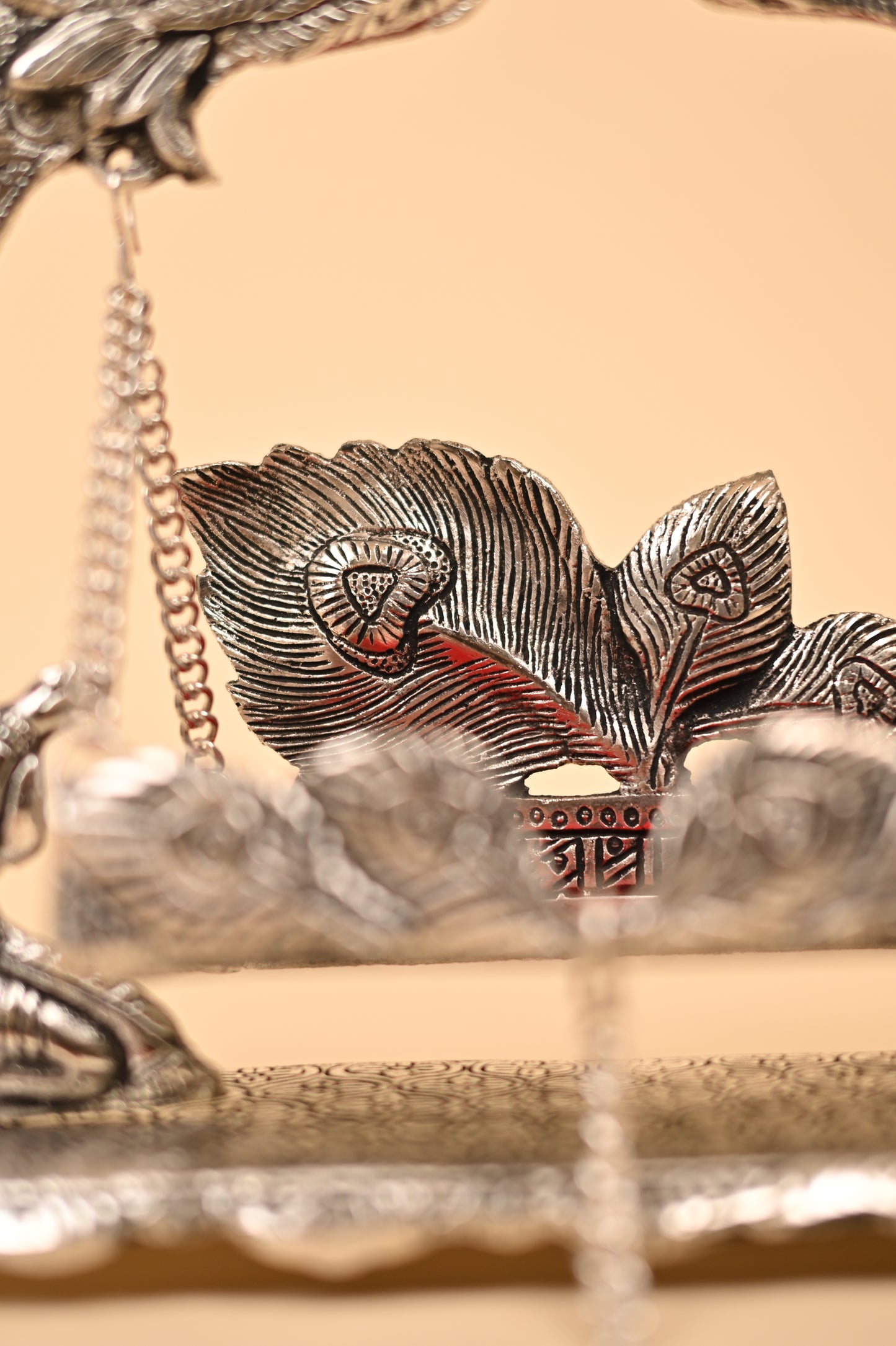 German Silver Peacock Jula – Handcrafted Traditional Swing Showpiece