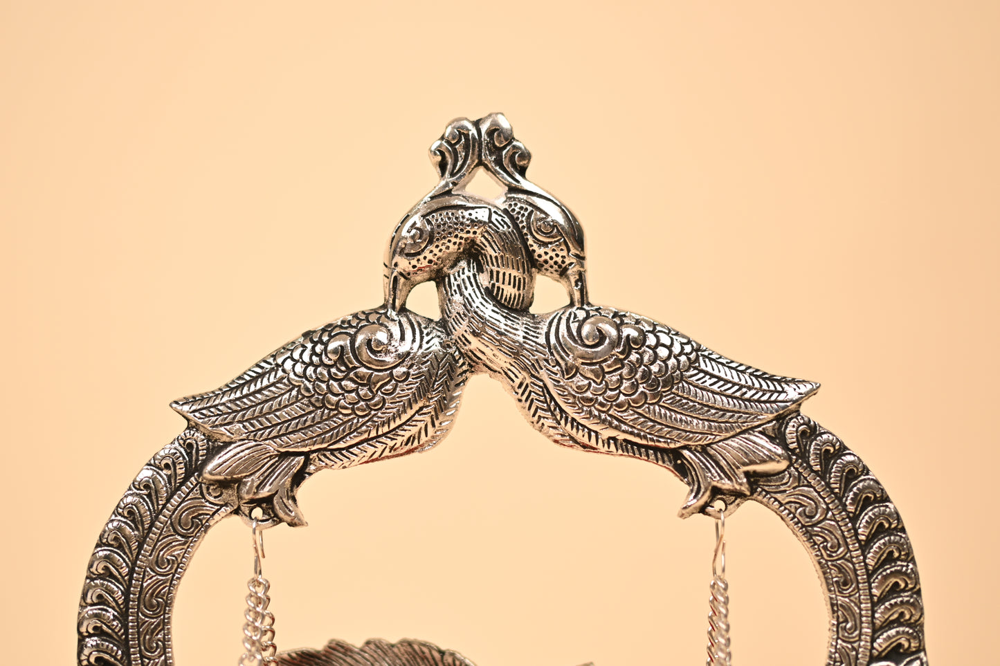 German Silver Peacock Jula – Handcrafted Traditional Swing Showpiece