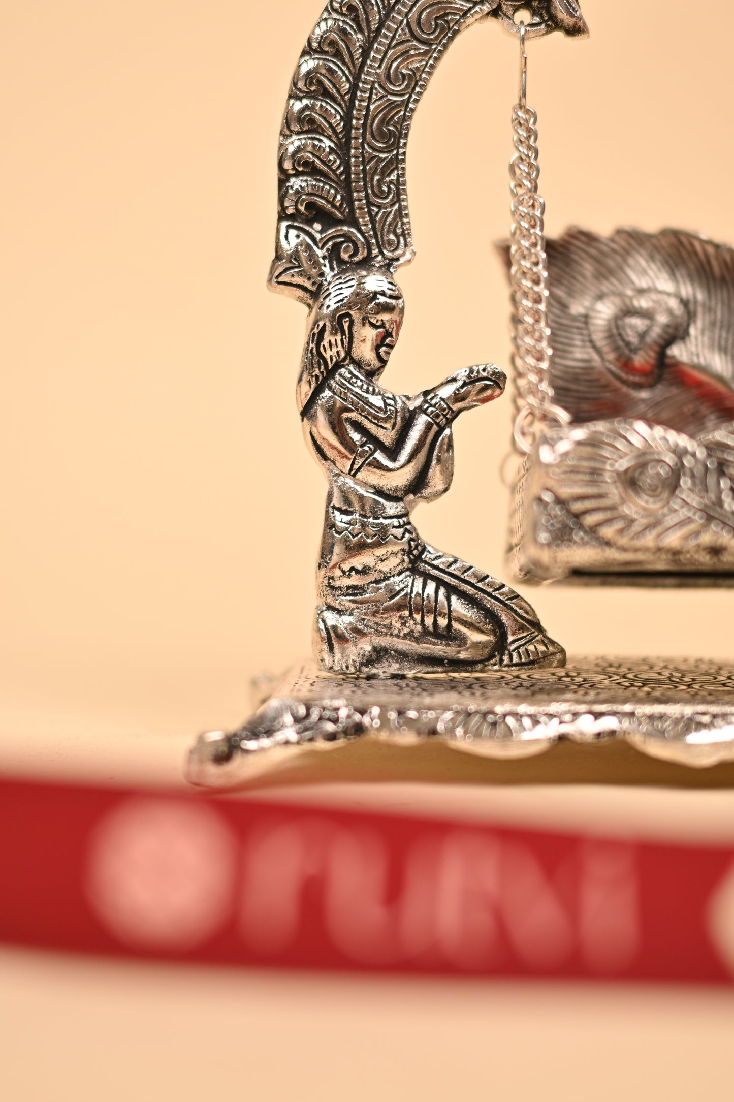 German Silver Peacock Jula – Handcrafted Traditional Swing Showpiece