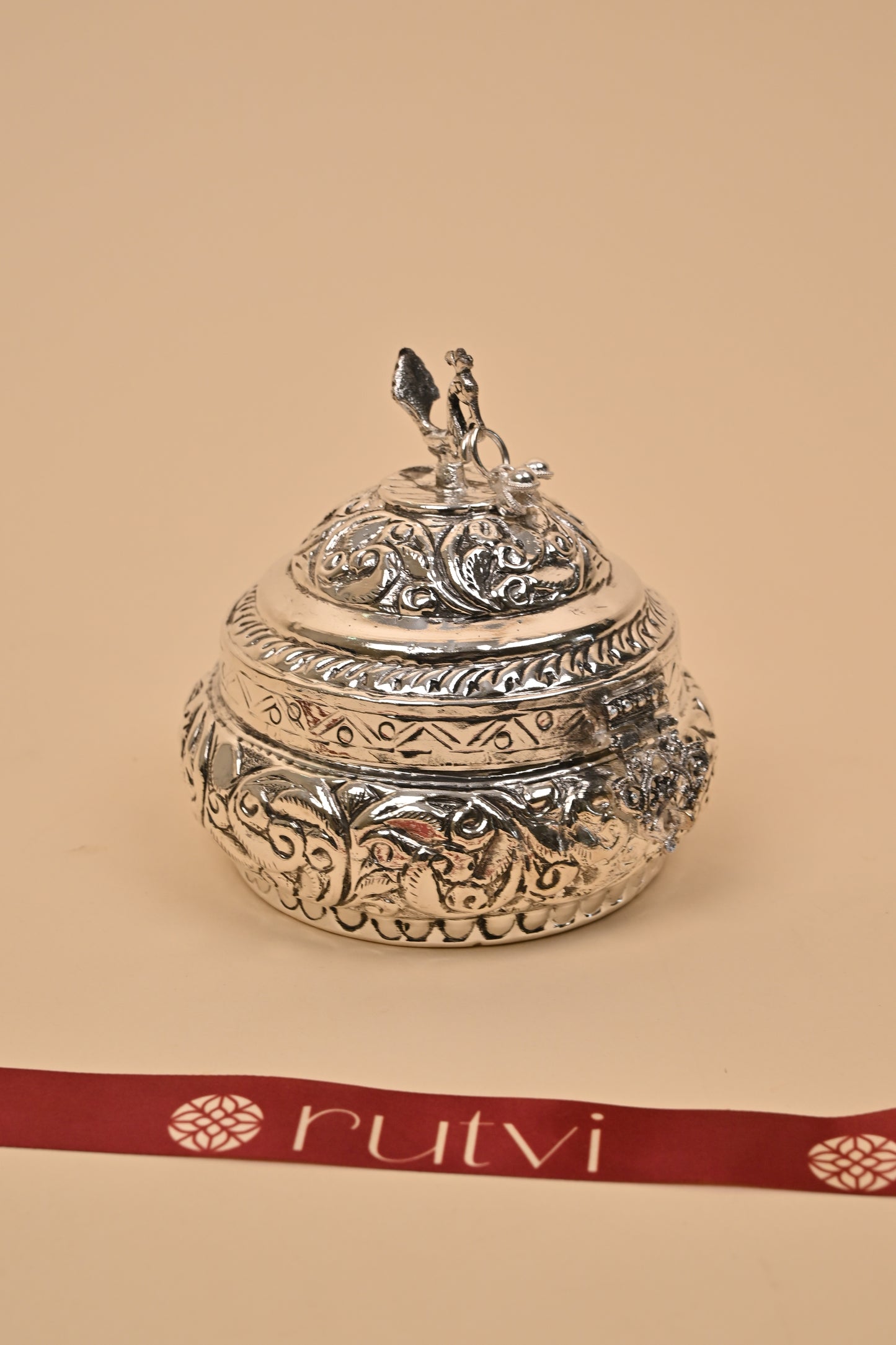 German Silver Peacock Container – Elegant Festive & Gifting Box