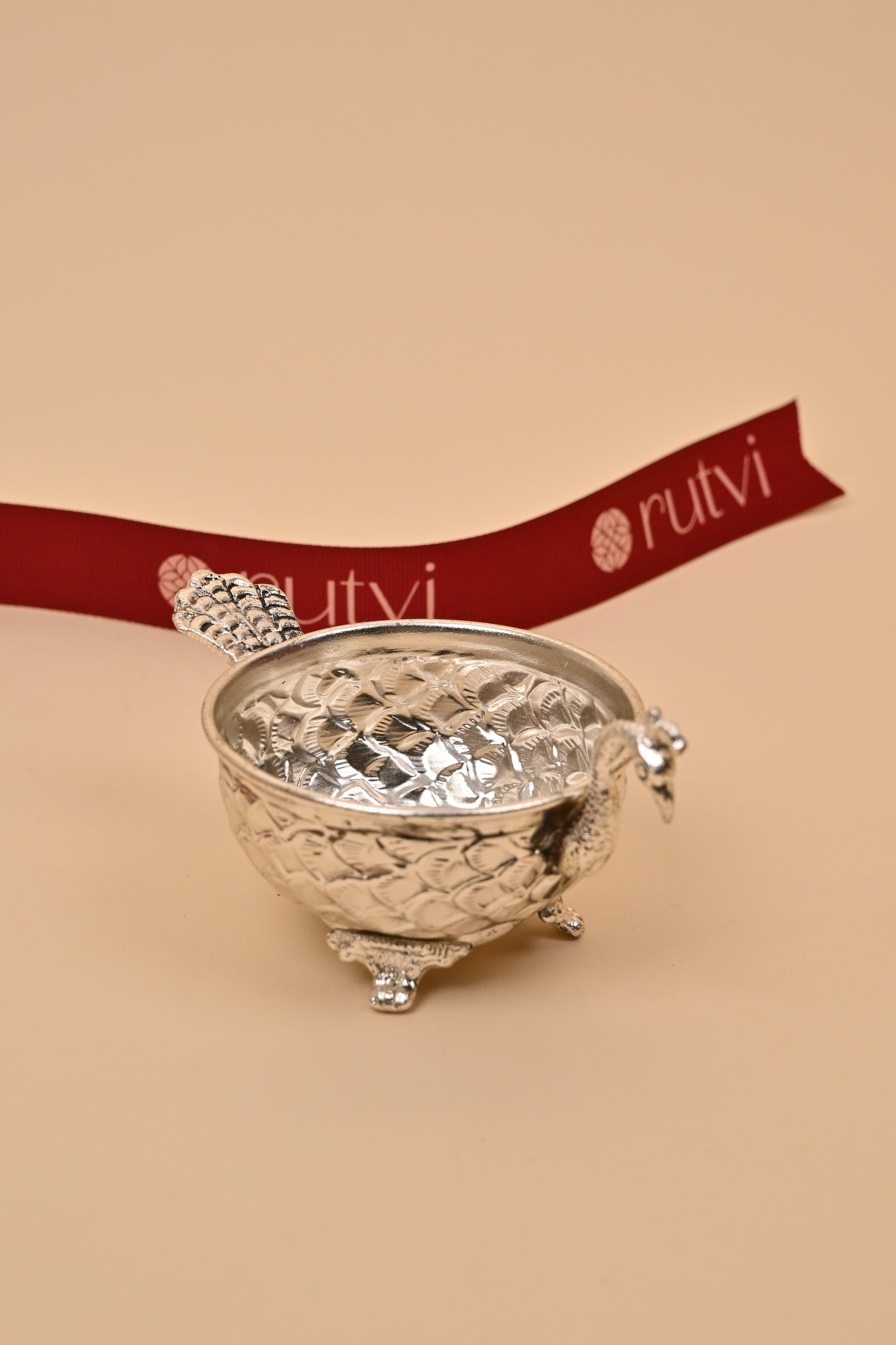 German Silver Small Peacock Bowl – Elegant Festive & Decorative Gift