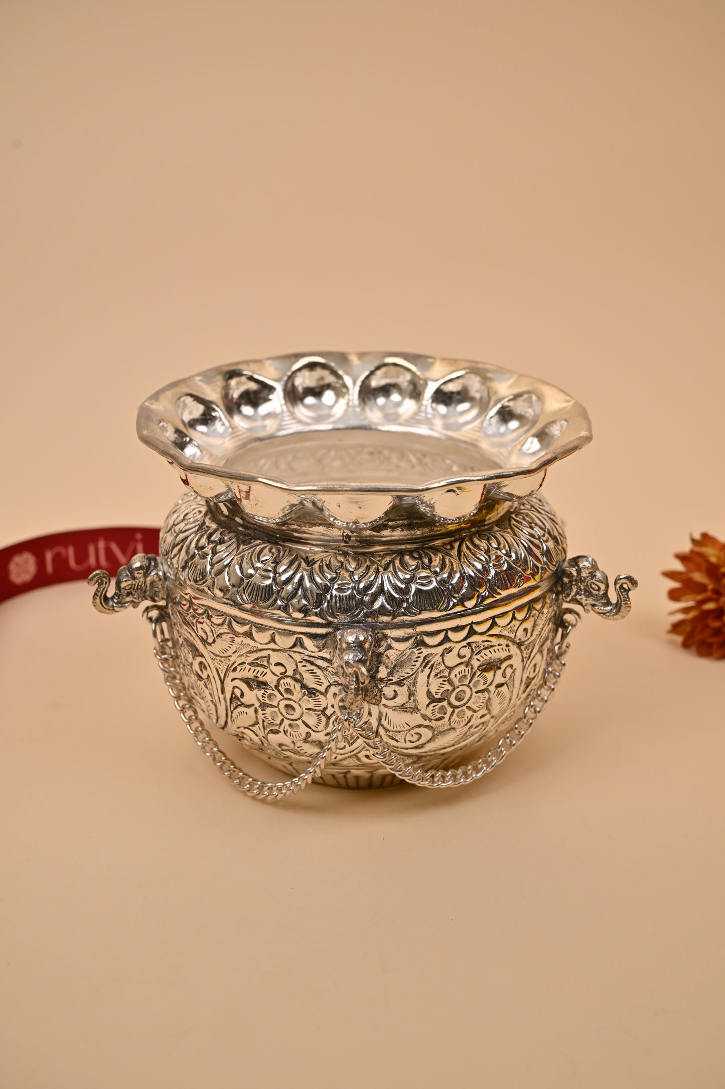 German Silver Elephant Kalash – Auspicious Diwali Gift of Prosperity
