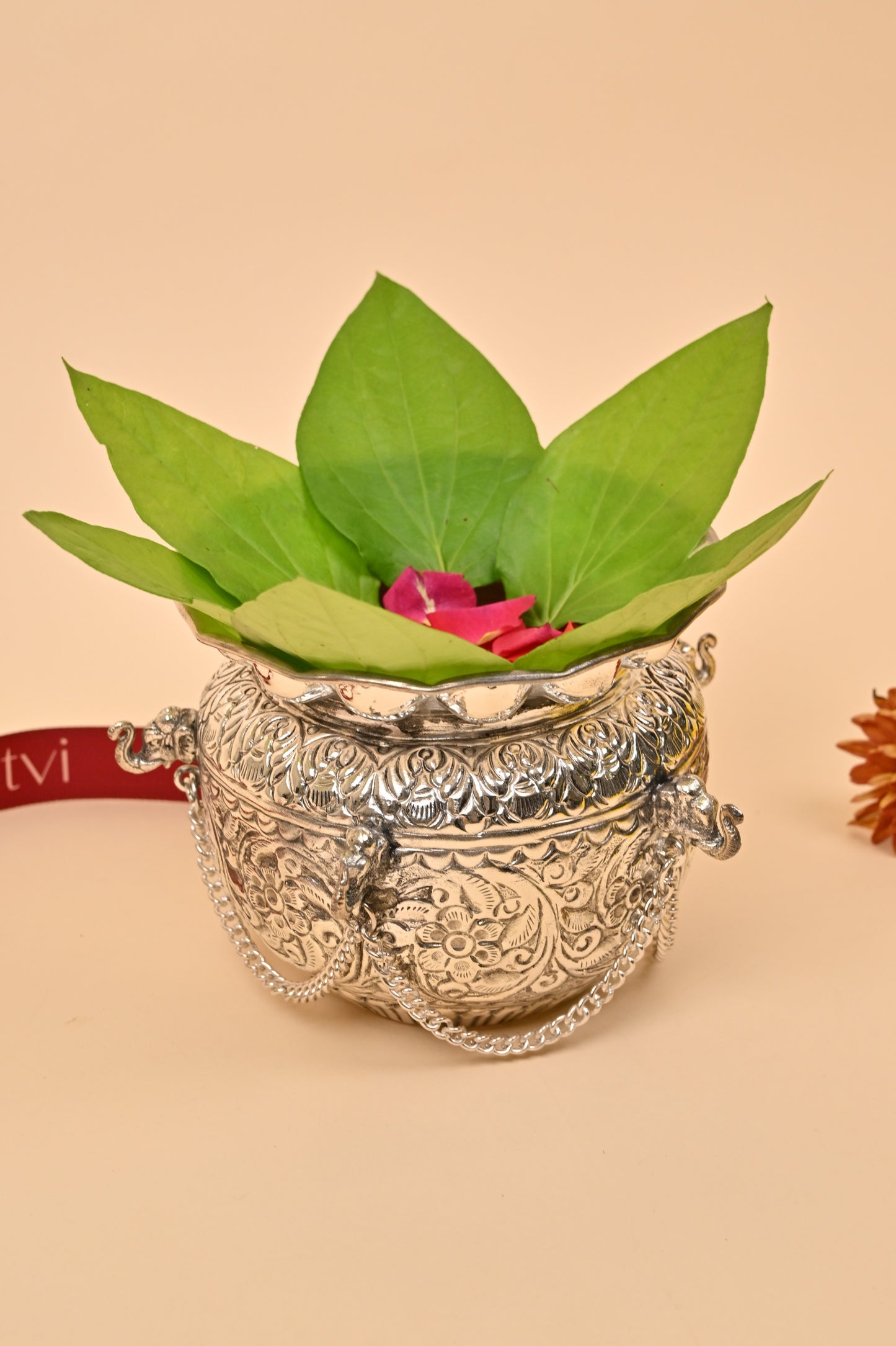 German Silver Elephant Kalash – Auspicious Diwali Gift of Prosperity