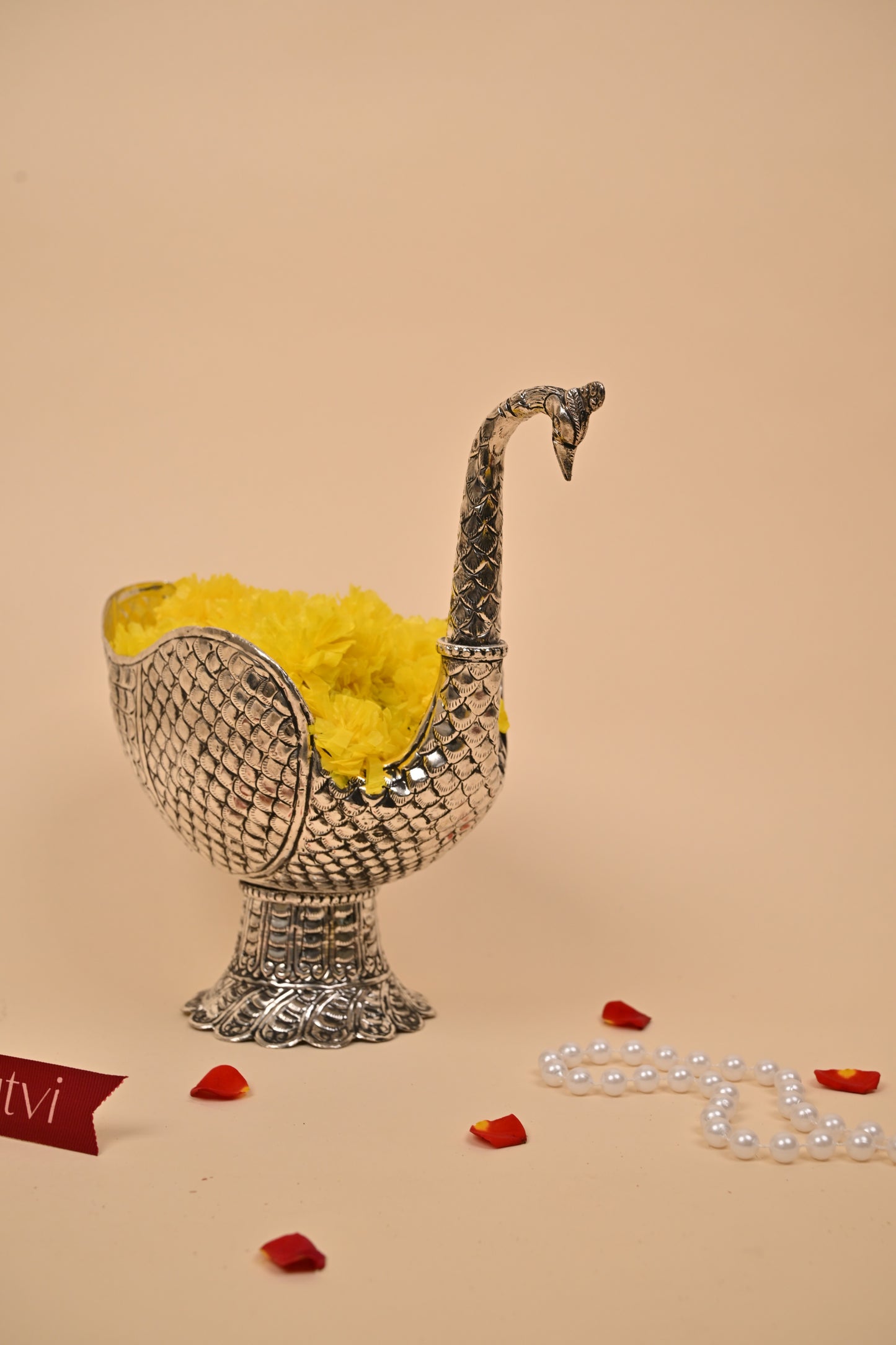 German Silver Big Swan Bowl – Elegant Festive & Home Décor Centerpiece