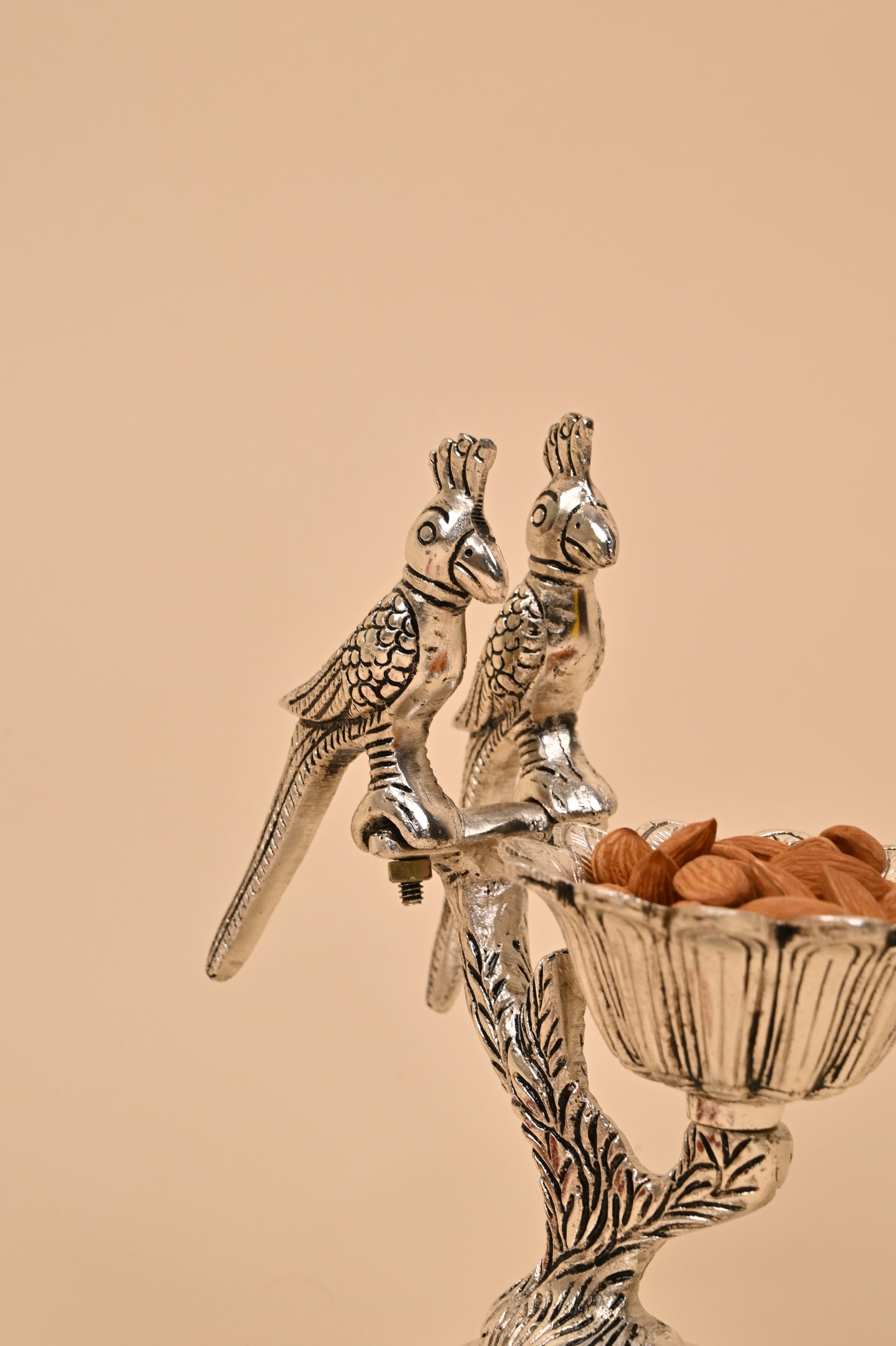 German Silver Two Birds Bowl – Artistic Festive & Decorative Centerpiece