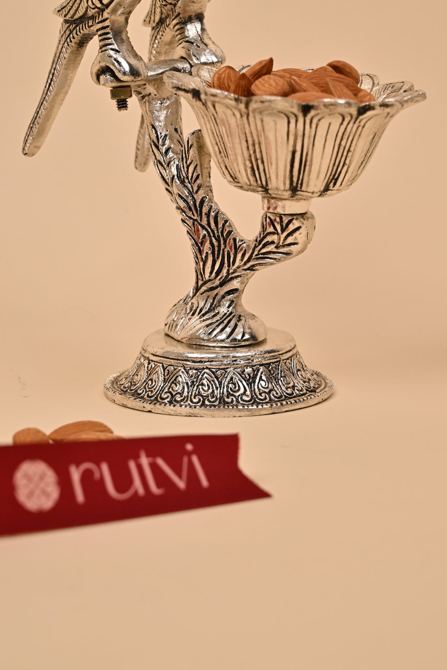 German Silver Two Birds Bowl – Artistic Festive & Decorative Centerpiece