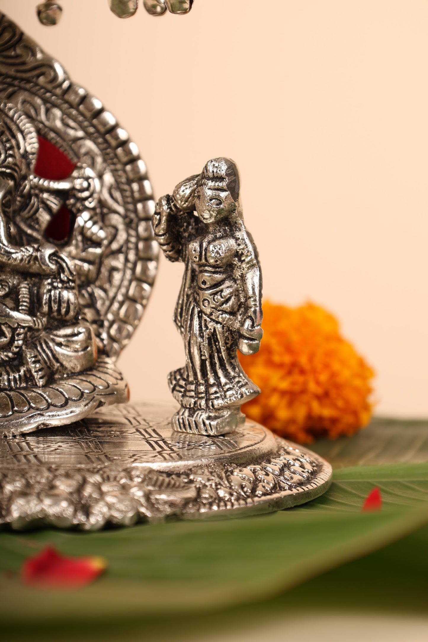 German Silver Ganesha Idol – Handcrafted Ganpati Murti for Pooja Room & Home Décor