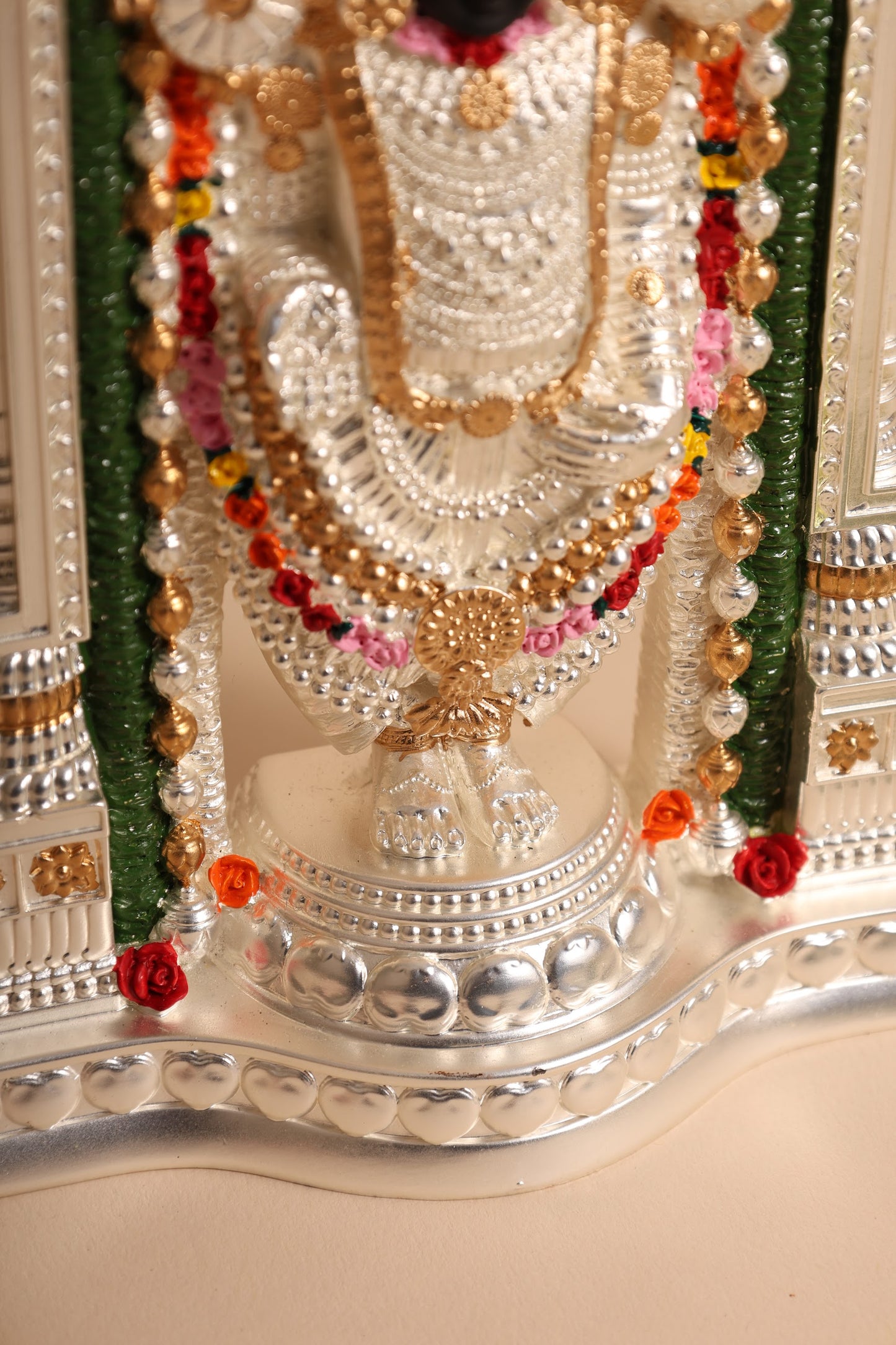 Silver Coated Venkateswara Swamy Idol – Handcrafted Balaji Murti for Pooja Room & Spiritual Décor