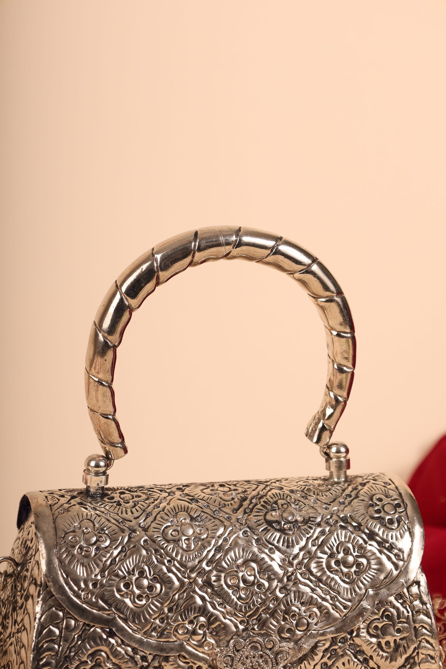 German Silver Women’s Purse – Handcrafted Ethnic Clutch for Festive & Traditional Wear