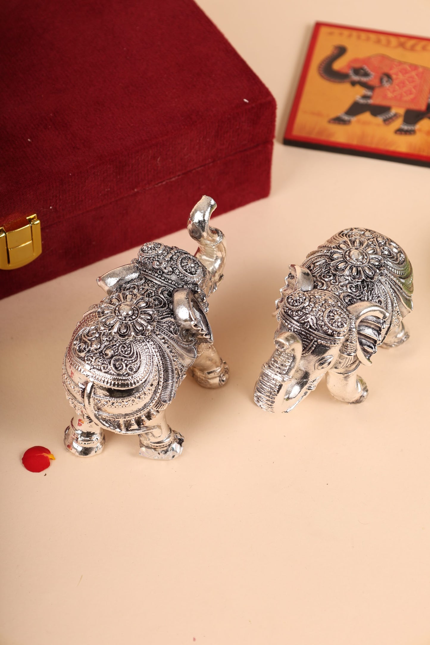 Pure Silver Elephant Idol – Traditional Gift for Weddings & Home Decor
