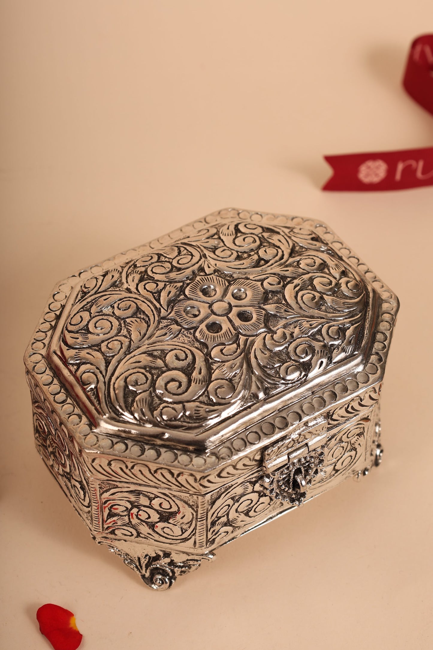 German Silver Decorative Storage Box – Handcrafted Multipurpose Silver Box for Home & Gifting