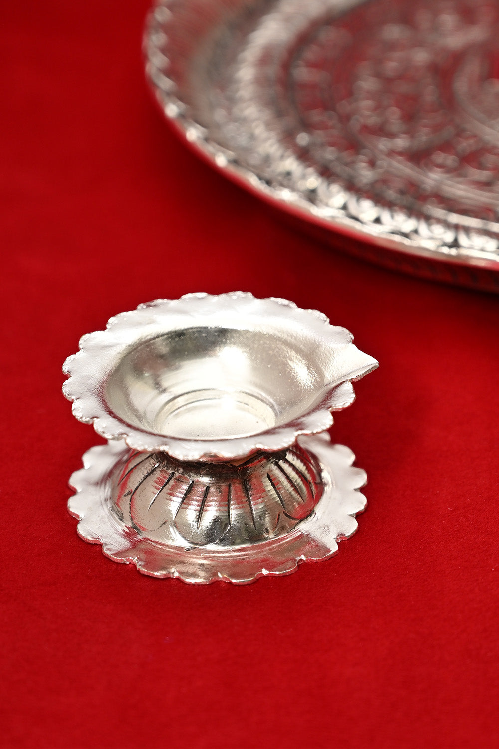 Swastika Plate with Diyas Combo