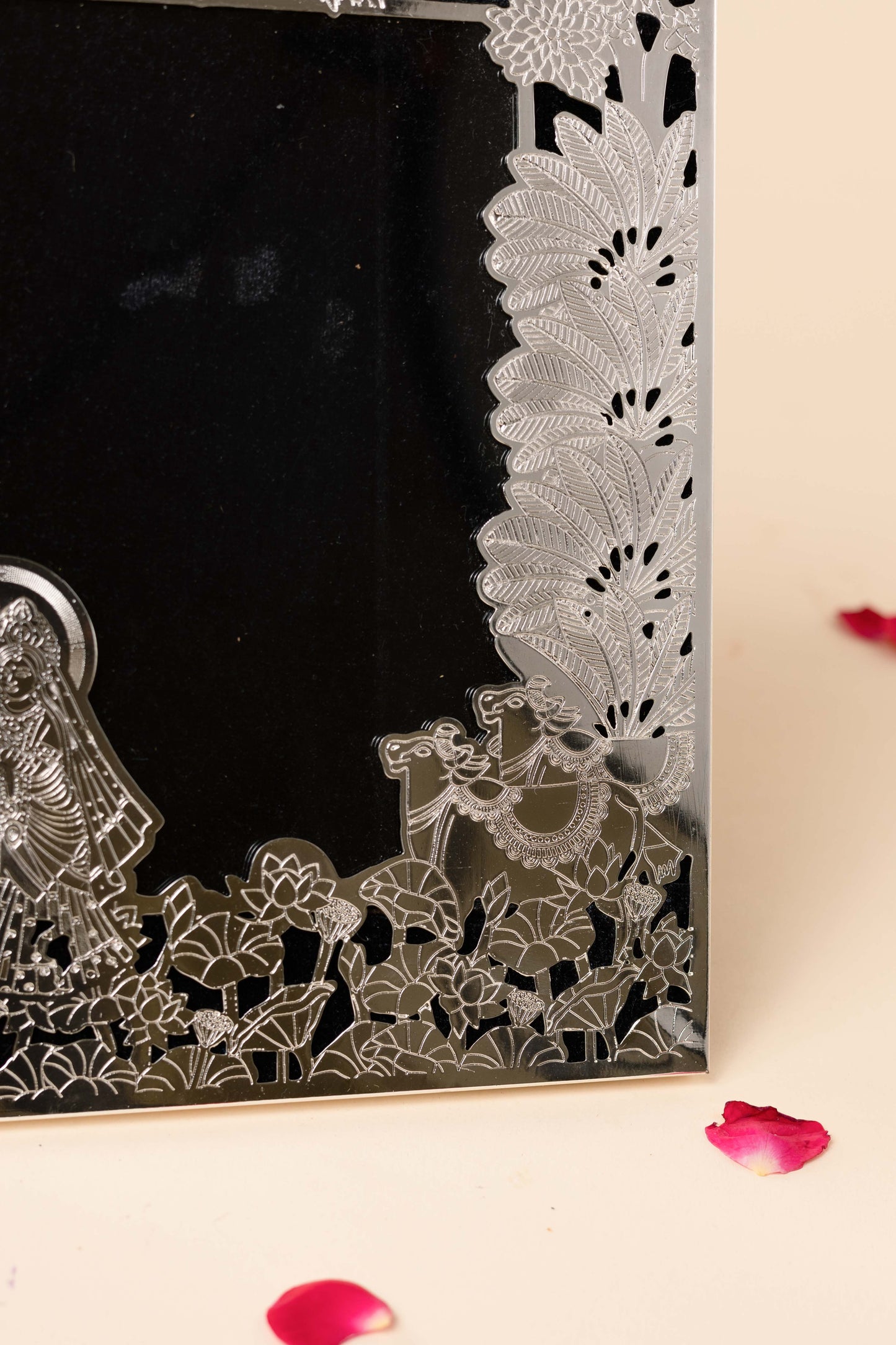 Silver Plated Radha Krishna Photo Frame