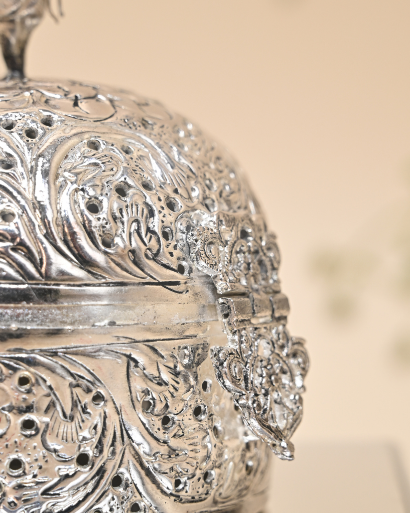 Exquisite German Silver Peacock Storage Box – Perfect for Gifting & Decoration