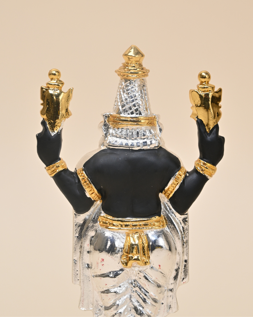 Tirupati Balaji Murti – 24K Gold & Silver Coated | Ideal for Pooja Room, Car Dashboard & Gifting