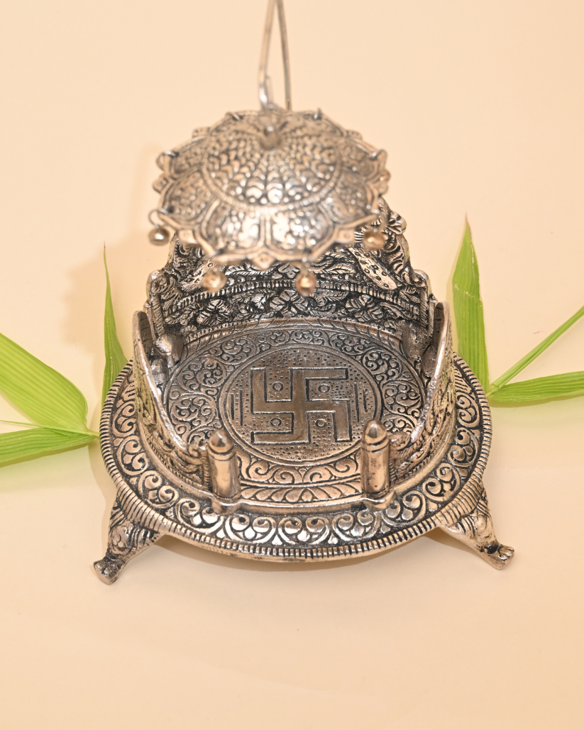 German Silver Singasan for Idols – Royal Throne for Deities