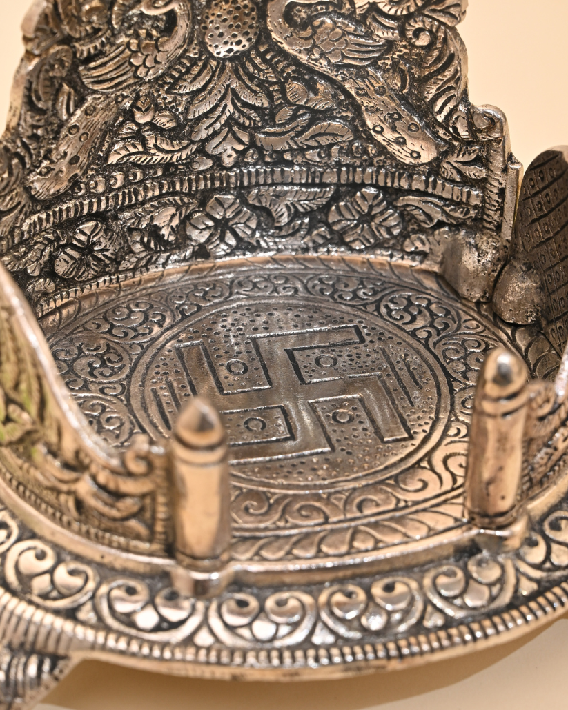 German Silver Singasan for Idols – Royal Throne for Deities
