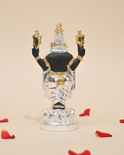 Tirupati Balaji Murti – 24K Gold & Silver Coated | Ideal for Pooja Room, Car Dashboard & Gifting