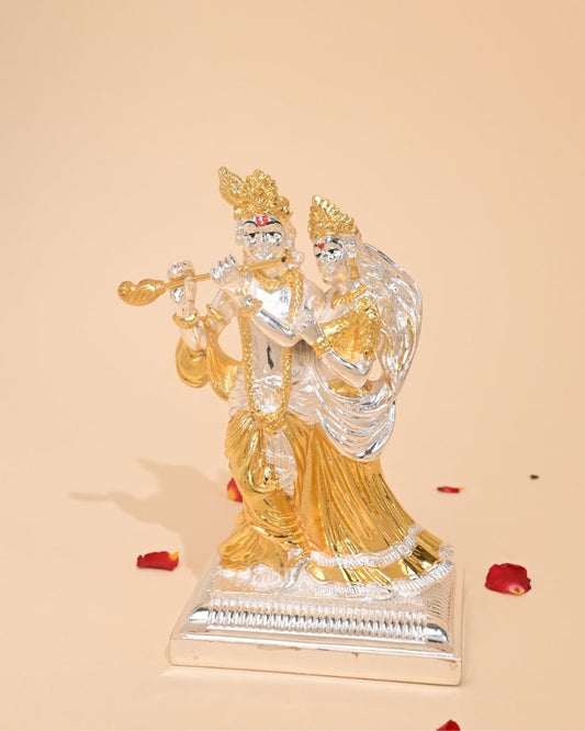 Gold Plated Radha Krishna Idol – Perfect for Home Pooja & Gifting