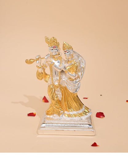 Gold Plated Radha Krishna Idol – Perfect for Home Pooja & Gifting