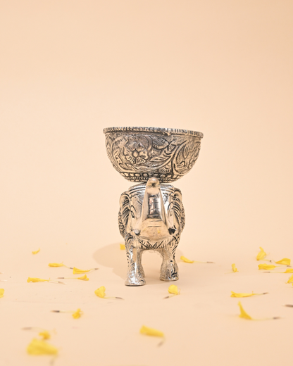 Handcrafted German Silver Elephant Idol – Elegant Home Décor & Gifting