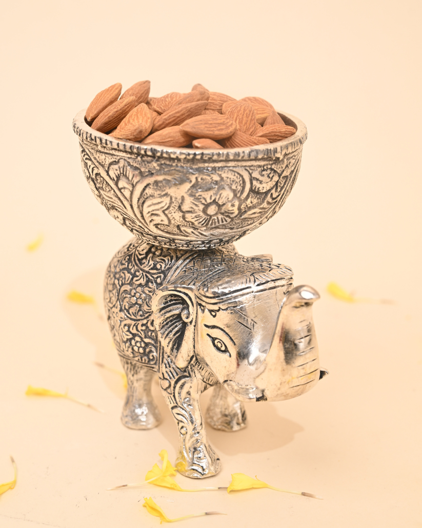 Handcrafted German Silver Elephant Idol – Elegant Home Décor & Gifting