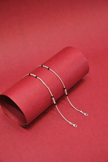 Dual Tone Bead Anklet