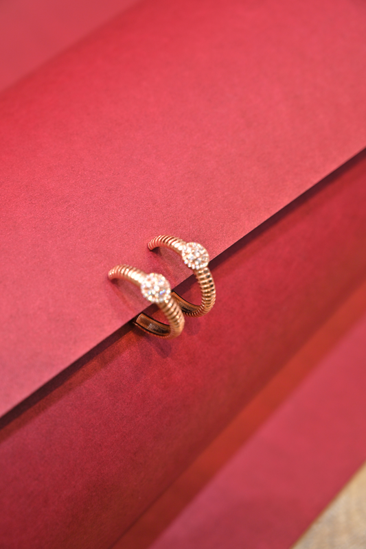 925 Silver Double Halo Open Hoop Earrings