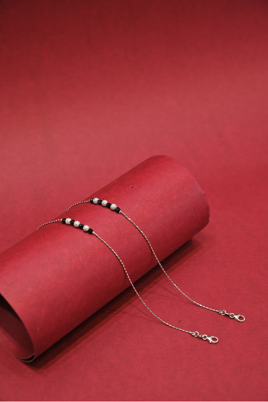 Dual Tone Bead Anklet