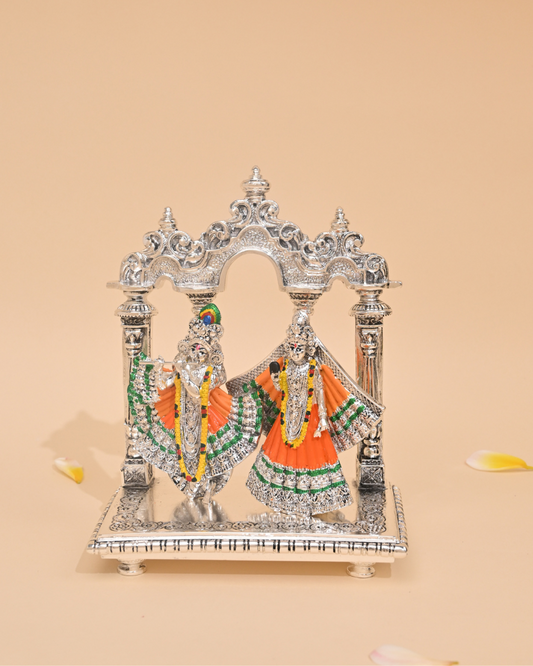Gold Plated Radha Krishna Idol – A Divine Gift for Home Pooja & Decor