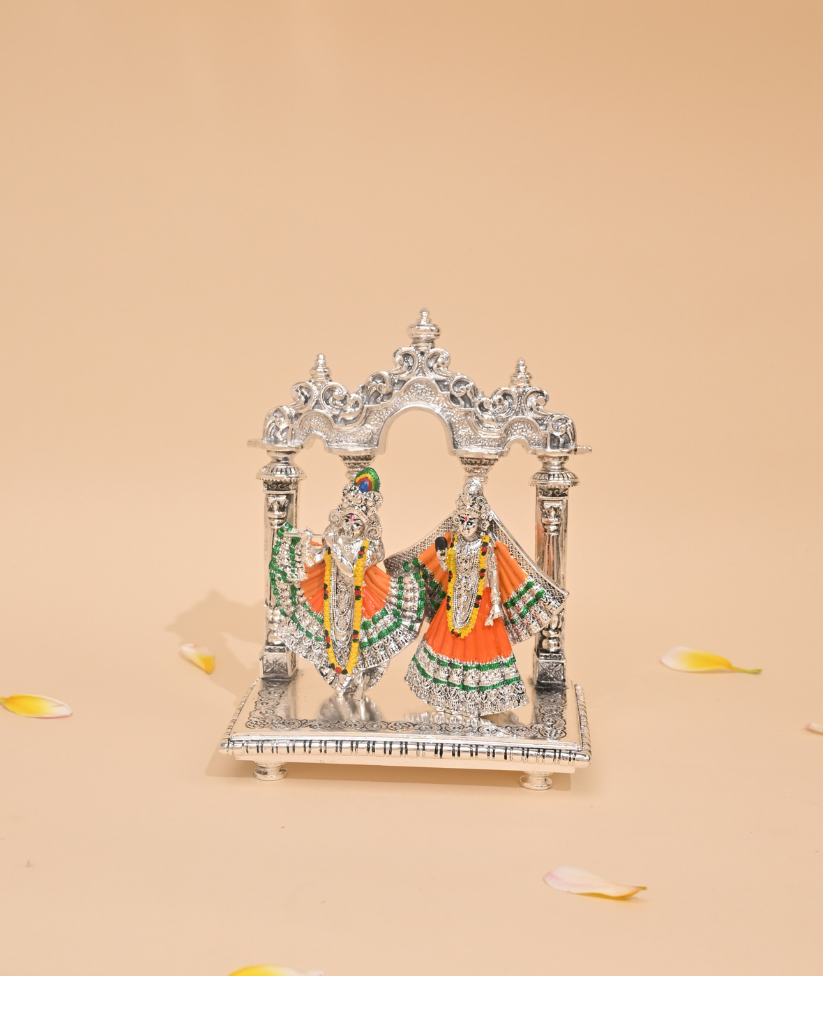 Gold Plated Radha Krishna Idol – A Divine Gift for Home Pooja & Decor