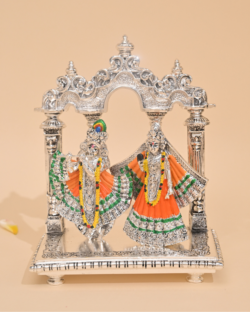 Gold Plated Radha Krishna Idol – A Divine Gift for Home Pooja & Decor