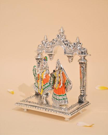 Gold Plated Radha Krishna Idol – A Divine Gift for Home Pooja & Decor